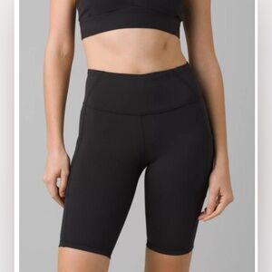 Prana Black Bike Shorts High-Waisted Performance
